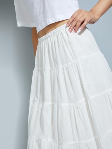 Max Cotton Western Skirt Ivory