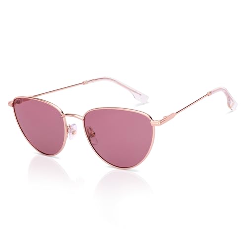 Full Rim Cat Eye Stylish & Premium Sunglasses | Polarized and 100% UV Protected | Women | Narrow | JJ S70011
