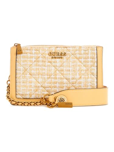 Guess Pale Peach Quilted Abey Multi Shoulder Bag