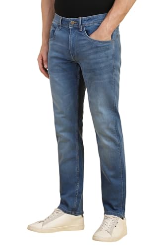 Allen Solly Men's Regular Jeans (ALDNACLFT00278_Blue