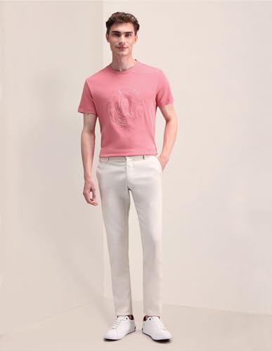 U.S.POLO ASSN. Men's Logo Fitted T-Shirt (USTSH2051 Pink