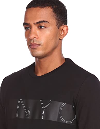 Arrow Newyork Crewneck Full Sleeve Sweat Shirt Black