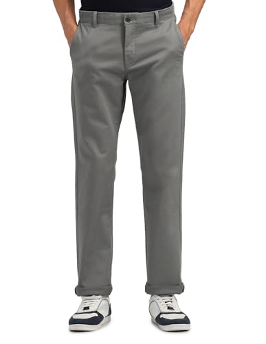 Arrow Sports Men's Regular Casual Pants (ASAITR2526_Medium Green