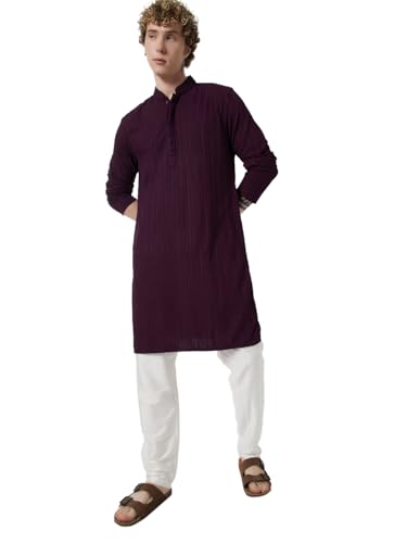 Max Men's Rayon Regular Kurta (TSSLGPA2503NS_Wine
