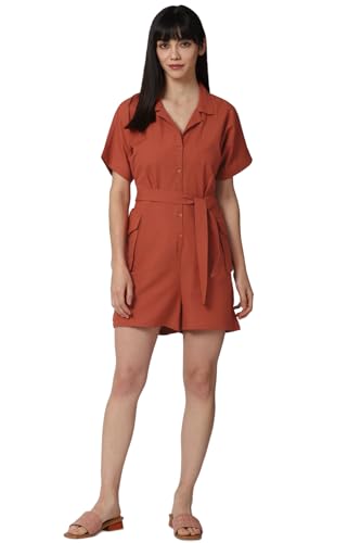 FOREVER 21 women's Cotton Classic Ankle Length Dress (596754_Red