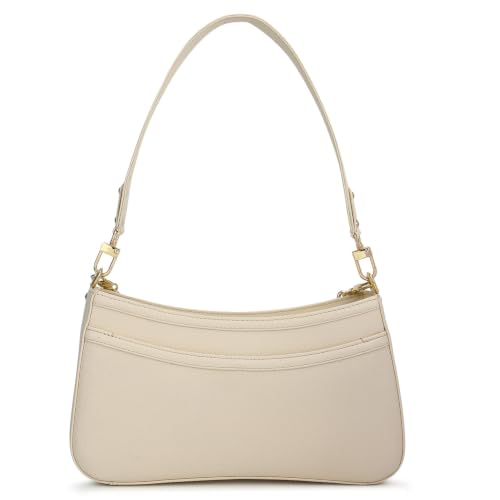 Da Milano Leather Shoulder Bag for Women - Marshmallow White (LB-00749A-OL)