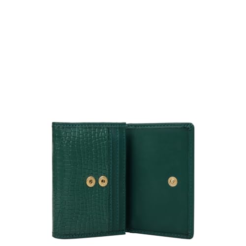 Da Milano Premium Leather Wallet for Women | Multi Compartment Travel Wallet - Green (10028E)