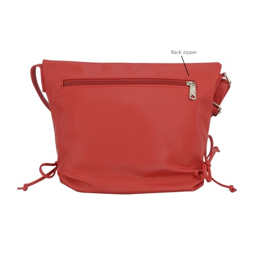 Baggit Women Red Sling Bag Medium Size | Ladies Stylish Casual Cross Body Purse Handbag