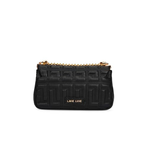 Lavie Juli Synthetic Zipper Closure Women's Sling Bag (BLACK, SMALL)