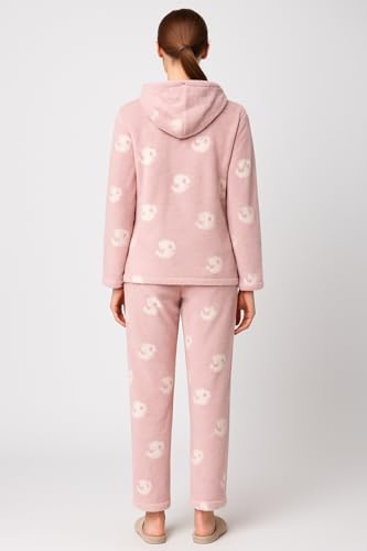 CAMEY Women Winter Nightsuit (Pink, Large)