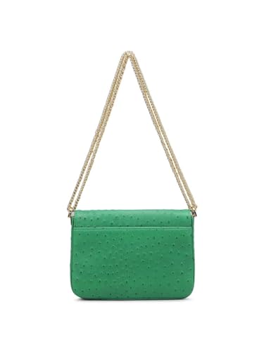 Da Milano Genuine Leather Green Shoulder Bag (00300B) (Small)