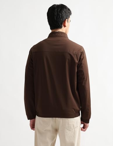 Arrow Sports Men's A-Line Coat (ASAKJK4720_Dark Brown