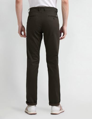 Arrow Men's Printed Slim Fit Acrylic Casual Trouser