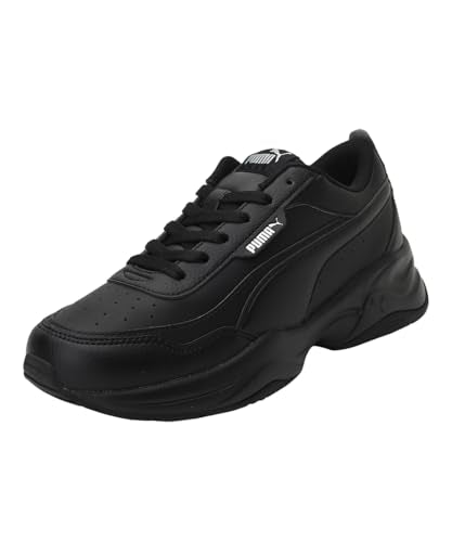 PUMA Women's Cilia Mode Black Silver Sneaker (37112501) 5 UK, Puma Black-Puma Silver