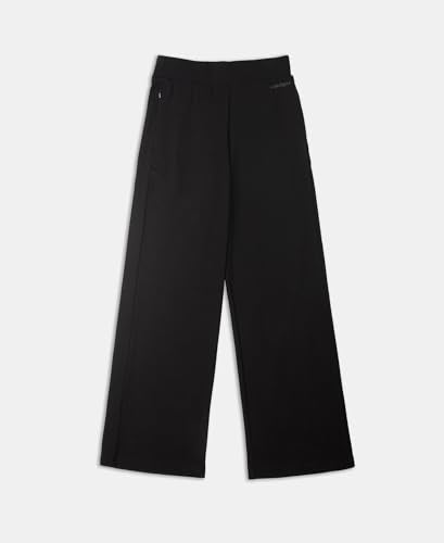 Jockey U102 Women's Super Combed Cotton Rich Relaxed Fit Wide Leg Pants with Zipper Pockets_Black_L