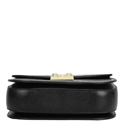 Da Milano Leather Shoulder Bag for Women - Black (LB-00930)