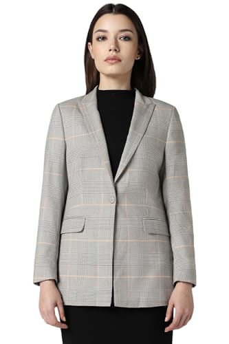 Van Heusen Women's Blazer (VWBZCRGBL98452_Grey_XL