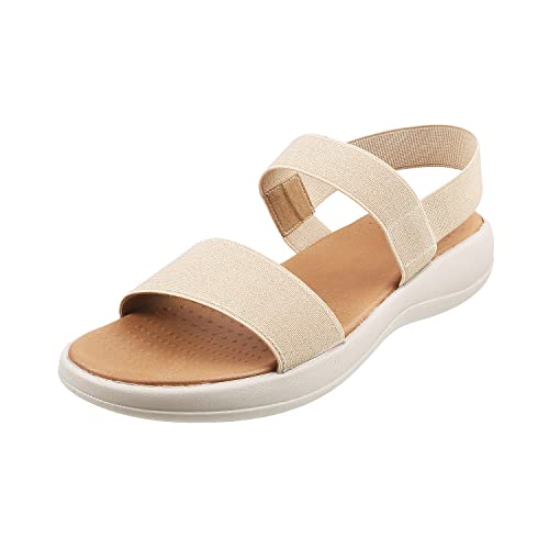 Metro Womens Synthetic Beige Sandals (Size (6 UK (39 EU))