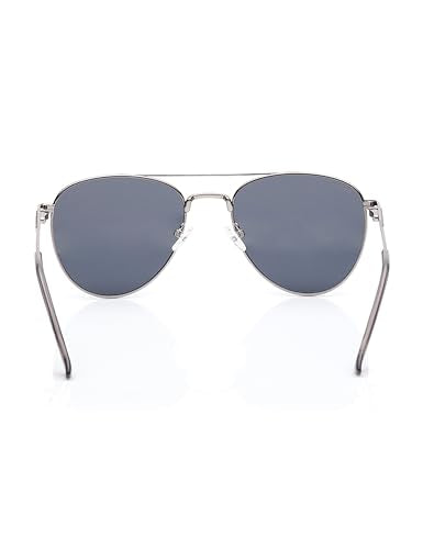 Fastrack Grey Colored Aviator Shaped Metal Frame Polarized Sunglasses for Men