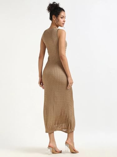 Viscose Round Neck Bodycon Dress