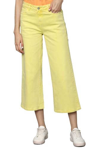 Allen Solly Women Yellow Regular Fit Dark Wash Jeans