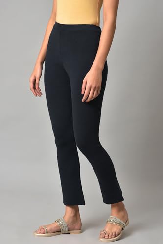 W Cotton Blend Strechable Flared Pants for Women | Cotton Blend Flared Pants for Women | Trousers for Women | W for Woman
