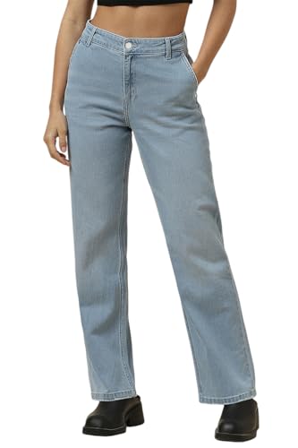Women Light Blue Regular Fit Light Wash Jeans