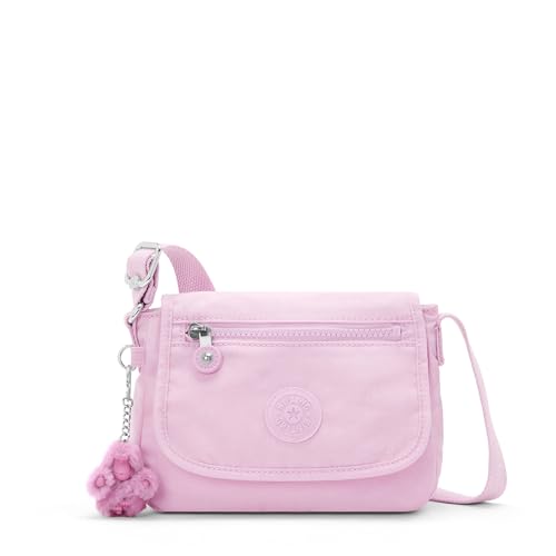 Kipling Women's Sabian Mini Crossbody, Lightweight Everyday Purse, Shoulder Bag, Blooming Pink, 14.25''L x 14.25''H x 4''D