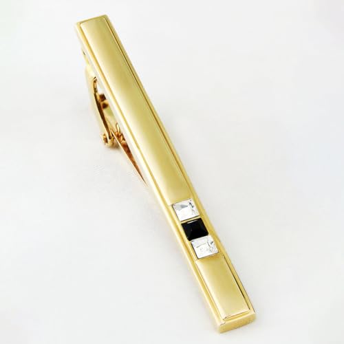 Peluche Golden Coloured Brass The Bling Bar - G - TS - Tiepin Set For Men