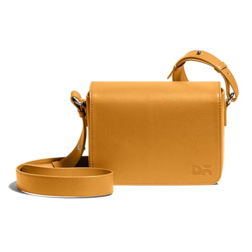 DailyObjects Sol Box Sling Crossbody Bag for Women, Girls | Durable Vegan Leather | Stylish Ladies Wallet Purse | Latest Shoulder Handbag | Magnetic Flap Closure & Adjustable Wide Strap, Yellow