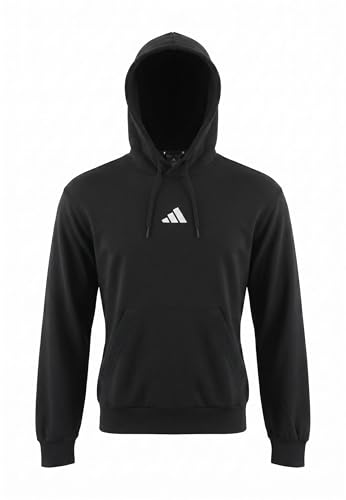 adidas Men M Feelcozy Hd Cotton Printed Casual Sweatshirts Black/White - M