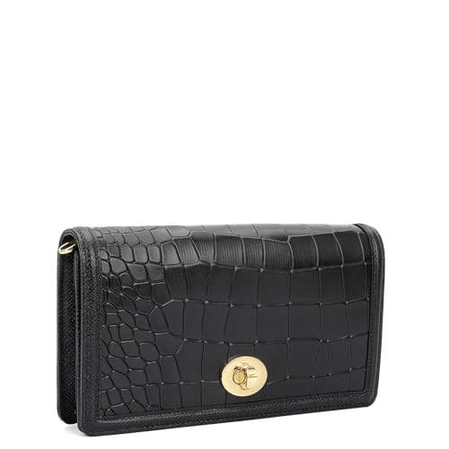 Da Milano Premium Leather Wallet for Women | Multi Compartment Travel Wallet - Black
