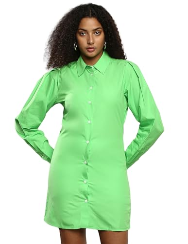 Tommy Hilfiger women's Cotton Classic Knee-Length Casual Dress (S23HWDR033 Green