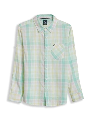 Boys White Check Casual Shirt