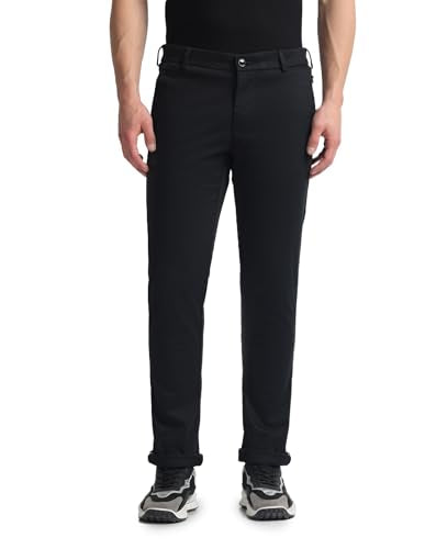 Arrow Slim Fit Cotton Trousers Black