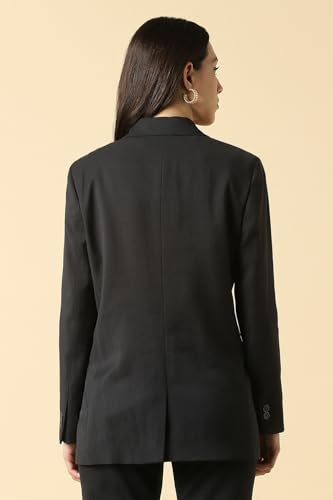 Allen Solly Women's Blazer (AHBZWRGFS37656_Black