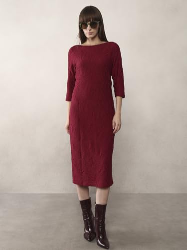 VERO MODA Womens Midi Dress Beet Red
