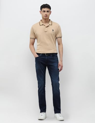 U.S. Polo Assn. Denim Co. Men's Brandon Slim-Tapered Fit Blue Jeans (UDJEN1862_Blue_38)