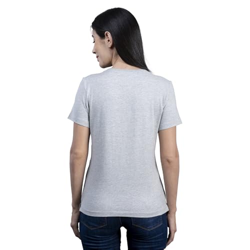 GUESS Women's Regular Fit T-Shirt (W3YI42I3Z14LMGY_Light Melange Grey M M)