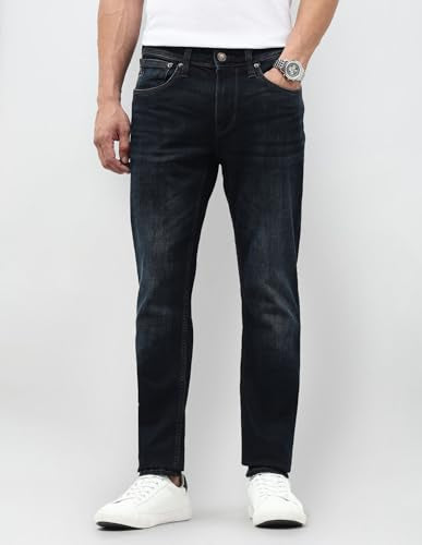 U.S. Polo Assn. Denim Co. Men's Brandon Slim Tapered Fit Blue Jeans (UDJEN1844_Blue_36)