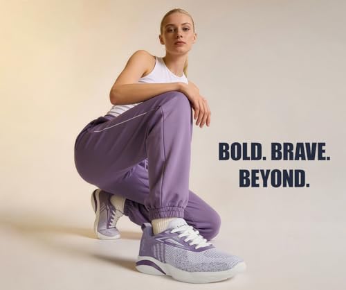 LOUIS STITCH Women’s Lilac Haze Lightweight Athleisure Sport Shoes | Lightweight Casual Sneakers | Lace-Up Sneaker and Athleisure Wear| Perfect for Casual, Gym & Travel Wear | LSLD-ATH | UK-6
