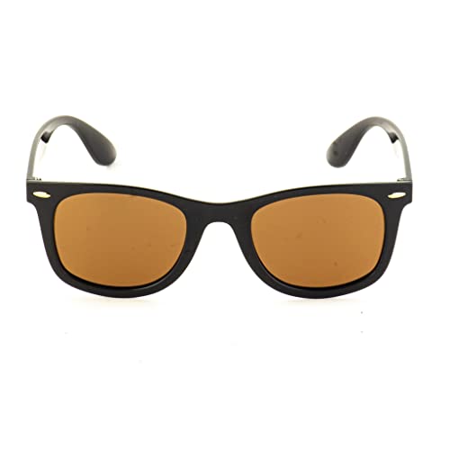 UNITED COLORS OF BENETTON solid orange lens wayfarer sunglass full rim black frame