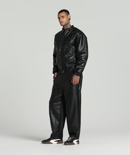 Puma | Super Oversized Pleather Pants | Black | 34
