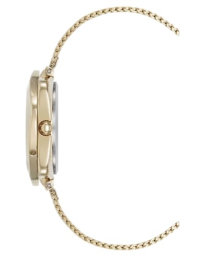Anne Klein Women's Premium Crystal Accented Mesh Watch and Bracelet Set