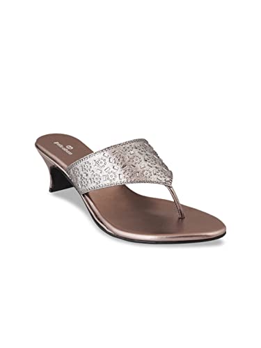 pelle albero Metallic Textured Block Sandals PA-GF-10_GMETAL