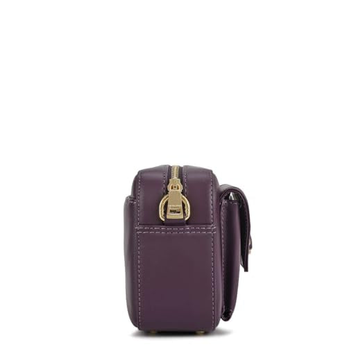 Da Milano Women's Leather Sling Bag - Purple