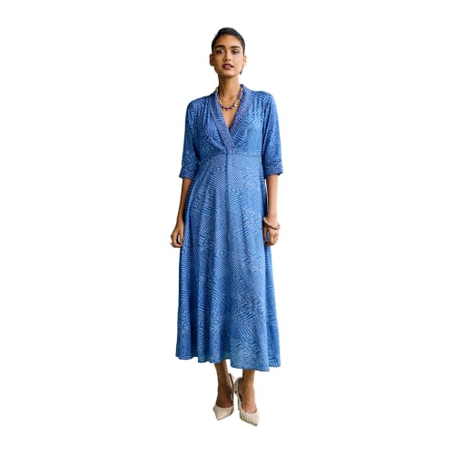 Aarke Ritu Kumar Blue Bandhej Rang Long Dress