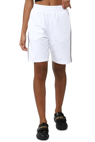 FOREVER 21 women's Boyfriend Shorts (598021_White