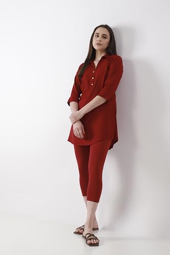 Biba Women Maroon Skinny Legging_XL