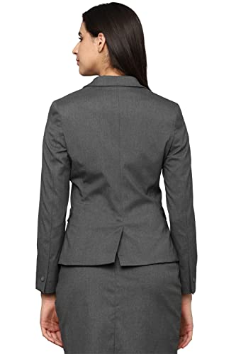 Allen Solly Women's Regular Blazer (AHBZWRGBX17514_Grey